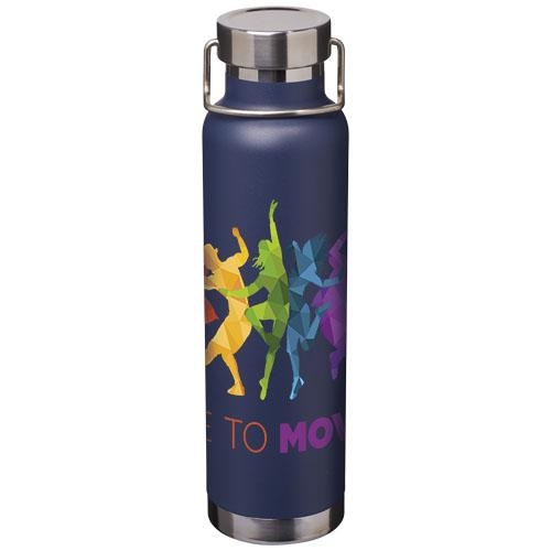 Thor 650 ml koper vacuüm geïsoleerde drinkfles navy