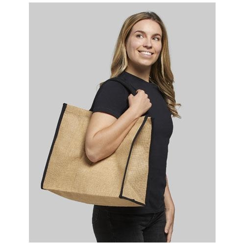 Harry jute draagtas met gekleurde accenten rood