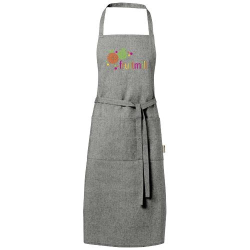 Gerecycled katoenen schort Pheebs heather zwart