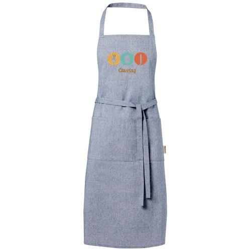 Gerecycled katoenen schort Pheebs heather blauw