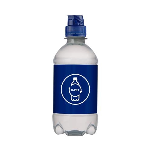 Bronwater 330 ml met sportdop blauw