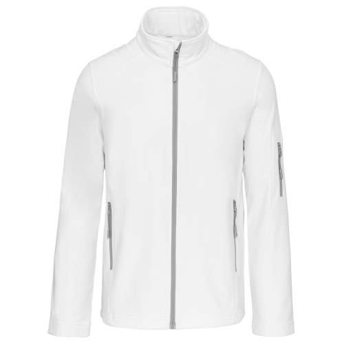 Kariban heren softshell jas wit,3xl