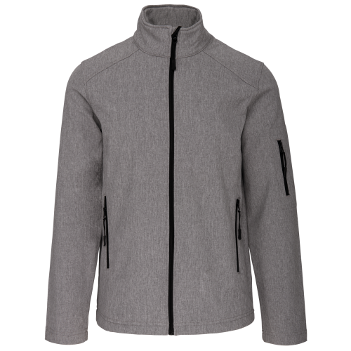 Kariban heren softshell jas marl grey,3xl