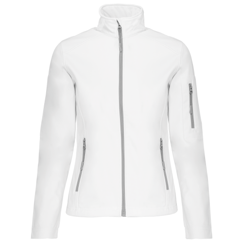 Kariban dames softshell jas wit,3xl