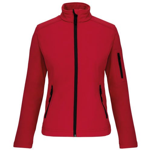 Kariban dames softshell jas rood,3xl