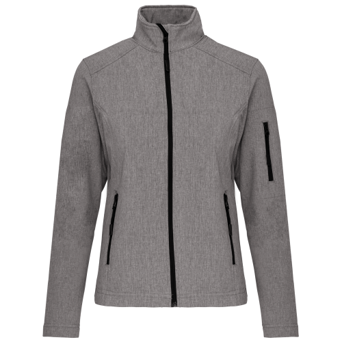 Kariban dames softshell jas marl grey,3xl
