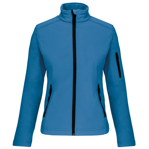 Kariban dames softshell jas aqua blue,3xl
