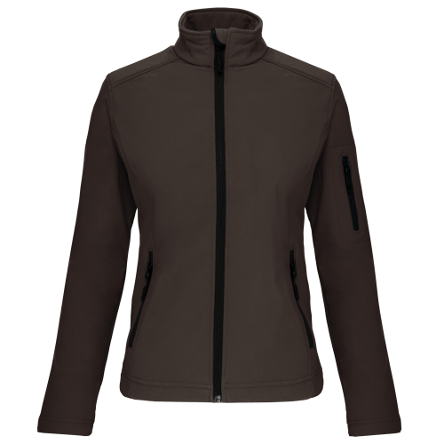 Kariban dames softshell jas chocolate,3xl
