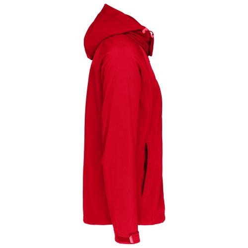Kariban heren softshell jas met capuchon rood,3xl