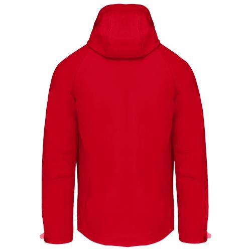 Kariban heren softshell jas met capuchon rood,3xl