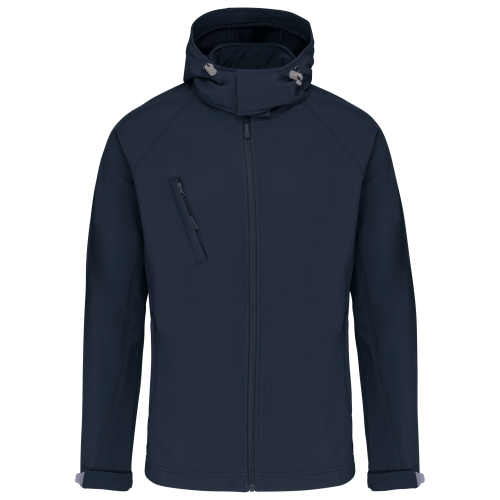 Kariban heren softshell jas met capuchon navy,3xl