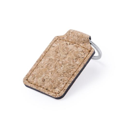 Ronde sleutelhanger van kurk Kimbox rond