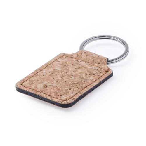 Ronde sleutelhanger van kurk Kimbox rond