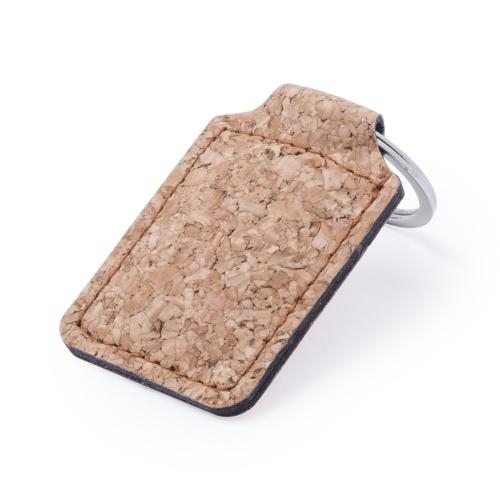 Ronde sleutelhanger van kurk Kimbox rond