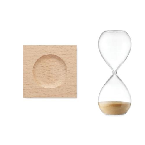 Zandloper van 5 minuten Desert beige