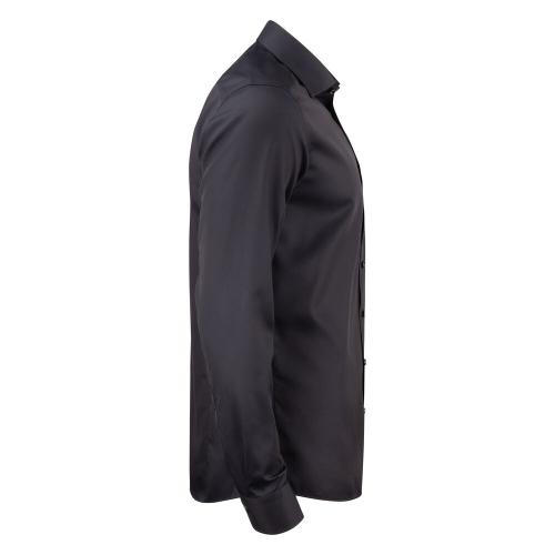 GB01 twill overhemd regular heren zwart,3xl