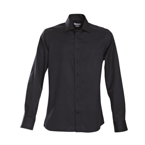 GB01 twill overhemd regular heren zwart,3xl