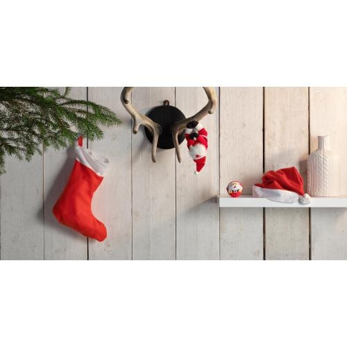 Kerstmuts met pompon rood