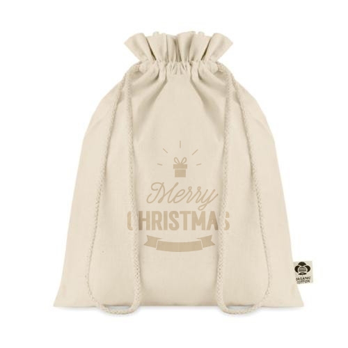 Biokatoen geschenkzakje Amber medium beige