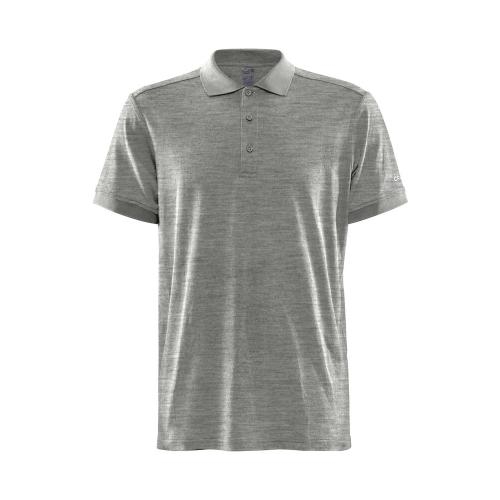 Core Blend polo heren grey melange,l