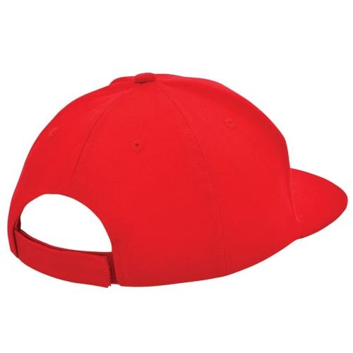 Brushed baseball cap rood