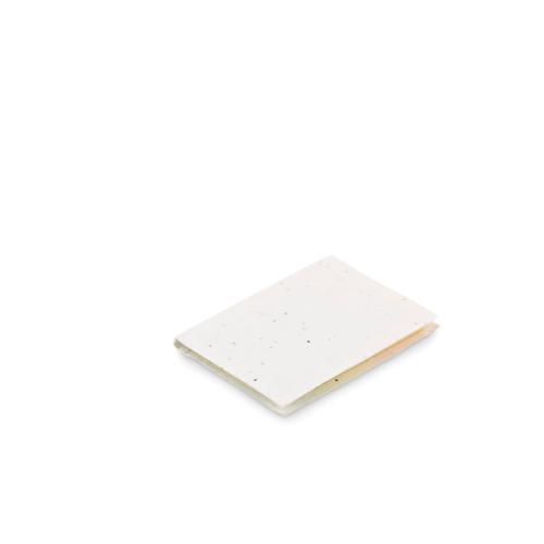Zaadpapier memoblokje Vison seed wit