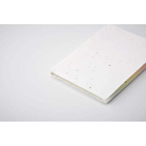 Zaadpapier memoblokje Vison seed wit