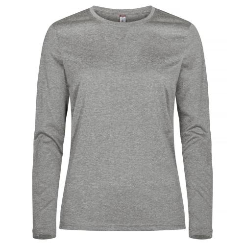 Basic Active-T longsleeve dames grijsmelange,l