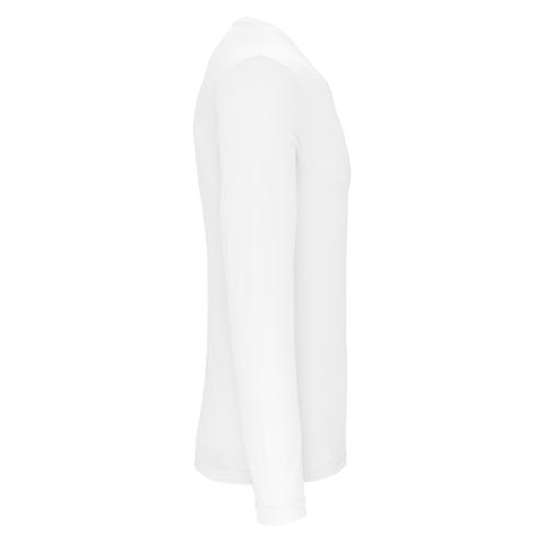 Herensportshirt lange mouw wit,2xl
