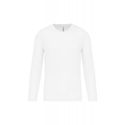 Herensportshirt lange mouw wit,2xl