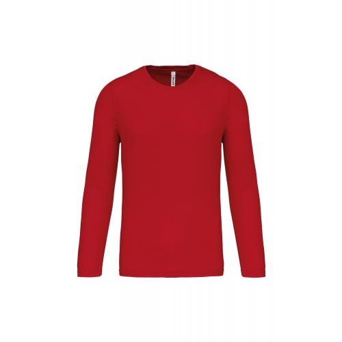 Herensportshirt lange mouw rood,l
