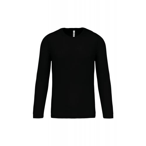 Herensportshirt lange mouw zwart,2xl