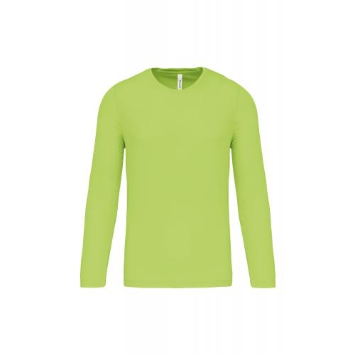 Herensportshirt lange mouw lime,2xl