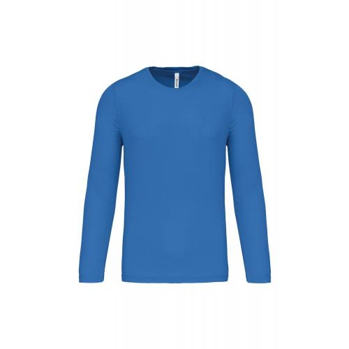 Herensportshirt lange mouw aqua blue,2xl