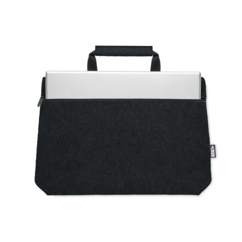 RPET vilten laptoptas Tapla zwart
