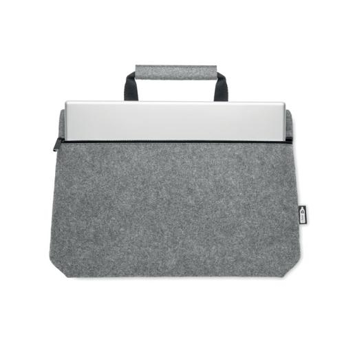 RPET vilten laptoptas Tapla grijs