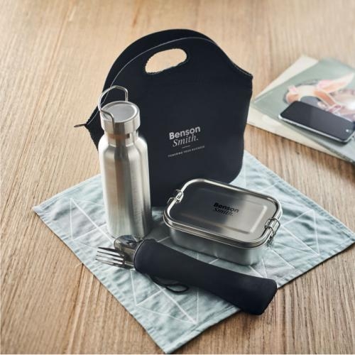 RVS lunchset Ily zwart
