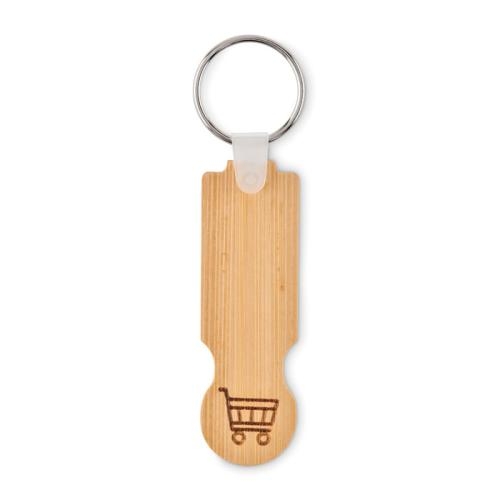 Bamboe winkelwagenmuntje Compras wood