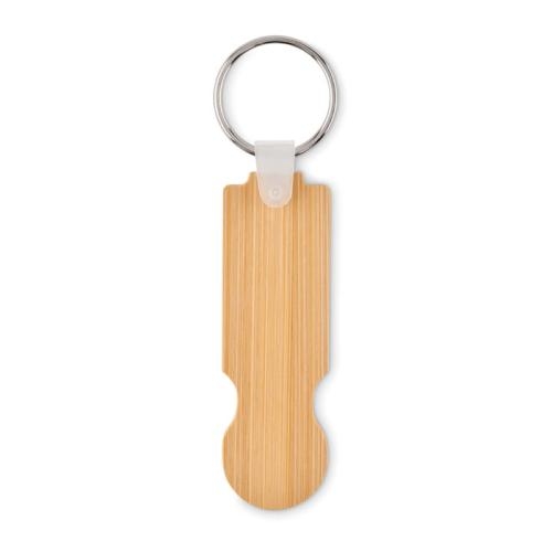 Bamboe winkelwagenmuntje Compras wood
