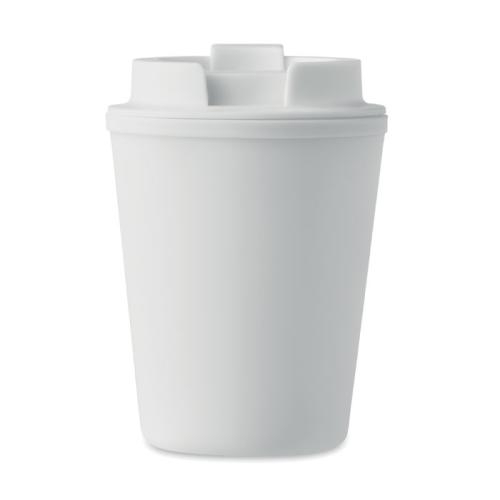 Gerecyclede PP-beker 300 ml Tridus wit