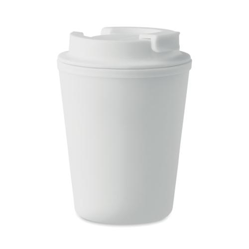 Gerecyclede PP-beker 300 ml Tridus wit