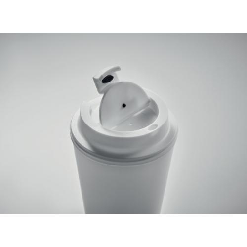 Gerecyclede PP-beker 300 ml Tridus wit