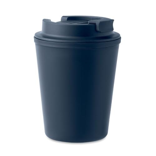 Gerecyclede PP-beker 300 ml Tridus dark navy