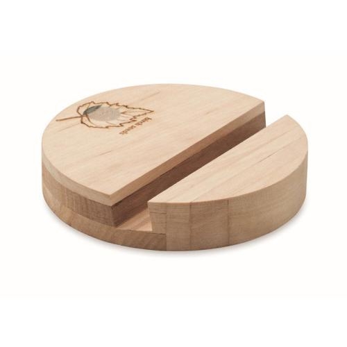 Houten telefoonhouder Grow round stand wood