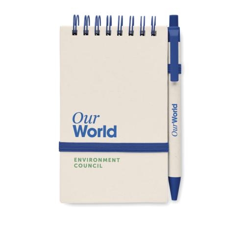 A6 notitieboek gerecycled melkpak blauw