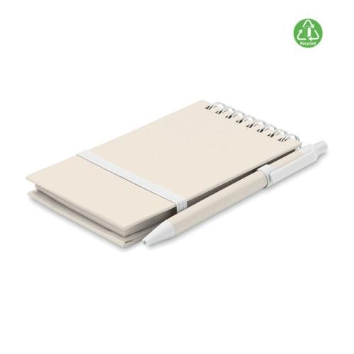 A6 notitieboek gerecycled melkpak wit