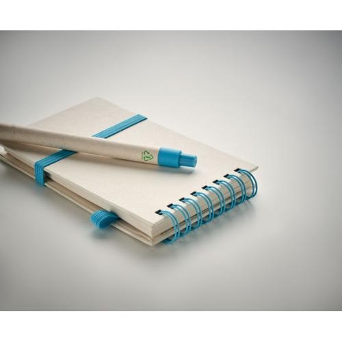 A6 notitieboek gerecycled melkpak turquoise