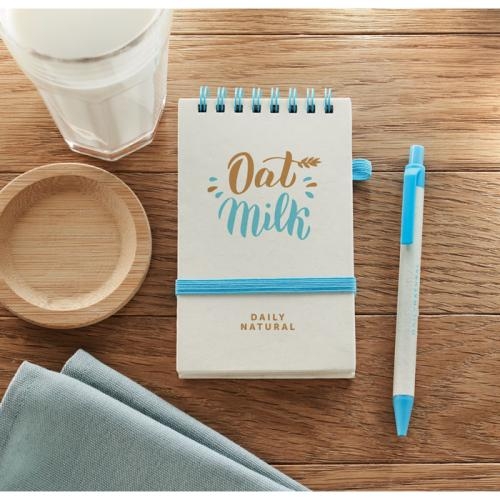 A6 notitieboek gerecycled melkpak turquoise