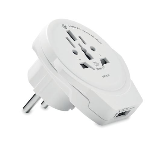 Wereld naar Europa-adapter wit