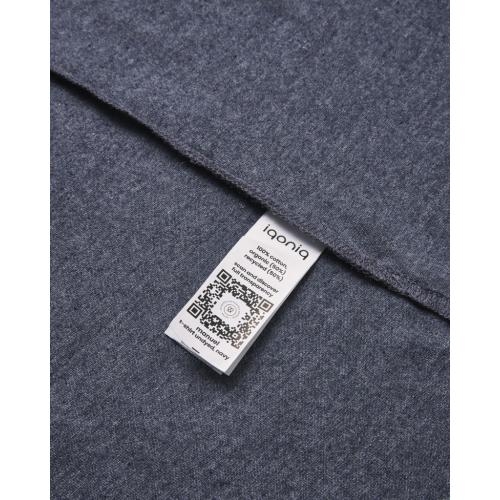 Iqoniq Manuel T-shirt ongeverfd navy,m